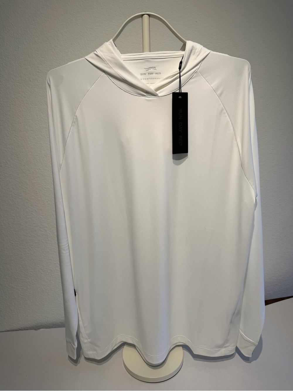 NWT Sunday Red Training Dry Hoodie White Size Large Tiger Woods Golf